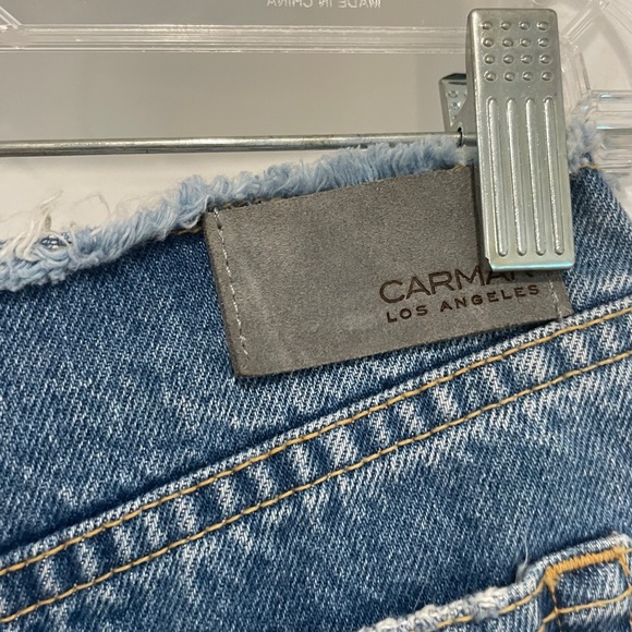 Carmar Ring Distressed Denim Skirt / NWOT - Picture 8 of 10